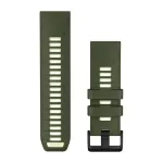 Garmin QuickFit 26 mm silikoninis laikrodžio dirželis - Olive Drab / Lemon 010-14508-01