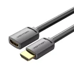 HDMI ilginimo laidas Vention HDMI-A ki&scaron;tukas į HDMI-A lizdą 2 m, HDMI 2.0 18 Gbit/s, 4K, auksuoti kontaktai, juodas