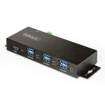 StarTech.com 5G7AINDRM-USB-A-HUB valdomas USB 3.2 Gen 1 (3.1 Gen 1) B tipo 7 prievadų &scaron;akotuvas 5 Gbit/s juodas