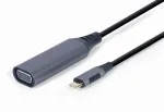 GEMBIRD USB Type-C į VGA vaizdo adapteris, 15 cm, kosminė pilka