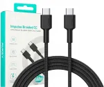 Aukey CB-CD45 USB-C į USB-C kabelis, Quick Charge, 0,9 m, juodas