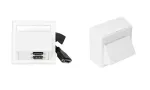Vivolink WI221292 sieninis lizdas HDMI + DisplayPort + 3,5 mm baltas