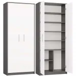 OLIV 2D CLOSED SHELVING UNIT, ANTHRACITE/Balta SET