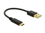 DeLOCK USB įkrovimo laidas Type-A &ndash; USB Type-C 15 cm juodas