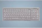 Active Key AK-7000 klaviatūra pramoninė PS/2 JAV anglų balta laidinė žirklinis mechanizmas