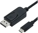 ROLINE adapterinis kabelis USB-C (ki&scaron;tukas) į DisplayPort (ki&scaron;tukas), 2 m, bi-direkcinis, palaiko 4K 60 Hz