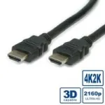 VALUE HDMI Ultra HD with Ethernet - HDMI-Kabel mit Ethernet - HDMI m&auml;nnlich zu HDMI m&auml;nnlich - 1 m - Doppelisolierung - Schwarz (11.99.5680)