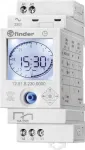 Finder 12.51.8.230.0000 elektroninis laiko jungiklis, 1 kanalas, dienos/savaitės programa, 16 A, 230 V AC, baltas