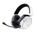Trust GXT 493W Carus ausinės su mikrofonu, belaidės ir laidinės, 50 mm, 20&ndash;20 000 Hz, USB-C / USB-A, Bluetooth, baltos