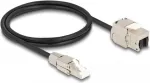 DeLOCK kabelis RJ45 ki&scaron;tukas lauko montavimui į Keystone modulį RJ45 lizdas Cat.6A 1 m