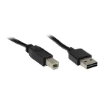 GoodConnections USB 2.0 jungiamasis kabelis EASY Plug A&ndash;B, juodas, 5 m