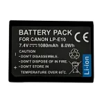 Įkraunama ličio jonų baterija LP-E10 1080mAh, skirta Canon EOS fotoaparatams