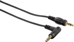 Hama 00080900 garso kabelis, 3,5 mm stereo mini jack ki&scaron;tukas į ki&scaron;tuką, 0,75 m, ekranuotas, juodas