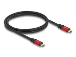 DeLOCK USB kabelis USB Type-C ki&scaron;tukas-ki&scaron;tukas 10 Gbps PD 3.0 100 W 1 m raudonas metalinis