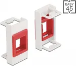 Delock 81355 Easy 45 modulio skydelis, užspaudžiamas laikiklis, baltas/raudonas