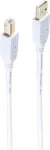 USB 2.0 laidas ShiverPeaks BS77021-W &mdash; USB A į USB B, 1 m, baltas, paauksuoti kontaktai