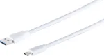 USB laidas S/CONN 13-31186 1,8 m USB A &ndash; USB C 5 Gbit/s Baltas