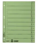 Leitz 16580055 A4 skirtukai-lapai pailgintu kra&scaron;tu, manilos kartonas 230 g/m&sup2;, tu&scaron;čios kortelės, žali