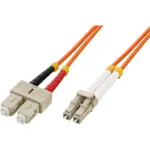 EFB-Elektronik LC-SC dvigubas &scaron;viesolaidžio kabelis 50/125 &micro;m OM2 LSZH, 5 m, oranžinis, O0320.5