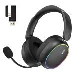 HATOR Phoenix 2 Wireless ausinės su mikrofonu, žaidimams, belaidės / laidinės, USB Type-C / USB Type-A, Bluetooth, juodos