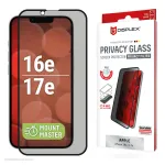 Privatumo grūdinto stiklo apsauga e.v.i. Displex (10H) Apple iPhone 16e/17e su privatumo filtru, atspari smūgiams ir įbrėžimams