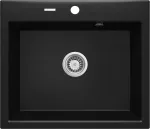 DEANTE 1-Bowl Granite Composite Kitchen Sink Black Nero Mat 580x490 mm