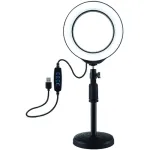 PULUZ LED žiedinė &scaron;viesa 16cm su stovu 18-28cm USB