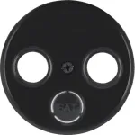 Hager WLF1068BG Centrinė plok&scaron;telė antenos lizdui 2 ir 3 skylučių R.Classic juoda