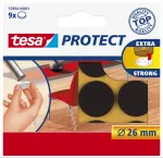 Tesa Protect Felt Glides &ndash; apvalūs &ndash; rudi &ndash; 26 mm &ndash; 9 vnt.