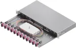 ZVK Easylan LWL Splice Enclosure Basic 1U 12x SC-Duplex OM4 Sliding Drawer Black