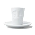 FIFTYEIGHT PRODUCTS Espresso Mug with Handle 80ml - Perplexed White