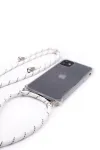 Evelatus Apple iPhone X/XS Case with Rope White Stripes Transparent