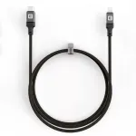Evelatus USB-C to Lightning laidas 1,2 m 60 W MFi sertifikuotas pintas nailonas aliuminio korpusas juodas