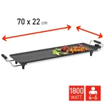 Fritel TY 1689 Teppanyaki elektrinis grilis 1800 W, lieto aliuminio kepimo pavir&scaron;ius