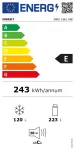 &Scaron;aldytuvas INDESIT INKS 1361 S4E 343 L, energijos klasė E, LED ap&scaron;vietimas, automatinis atitirpinimas &scaron;aldytuve