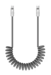 Newell USB-C į USB-C laidas 100W, 1,5 m, silikoninis, spiralinis, pilkas