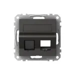 Schneider Electric Exxact Datacase Actassi/Keystone Oblique Anthracite Data Outlet Frame