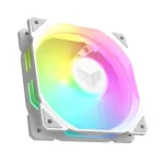 ASUS TUF GAMING TR120 ARGB 3IN1 White &ndash; 3 vienetų komplektas 120 mm kompiuterio korpuso ventiliatorius su ARGB ap&scaron;vietimu