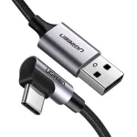 Ugreen 50940 USB A &ndash; USB C laidas, 5 m, juodas/sidabrinis