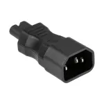 KABELMEISTER SKA-1470S IEC C14 į C7 maitinimo adapteris &ndash; 250 V / 2,5 A, juodos spalvos