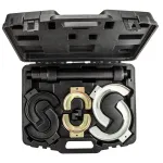NEO TOOLS Spyruoklių suspaudimo rinkinys su keičiamais nasrais | 3 poros (65-212 mm) | 1500 kg porai | CrV plienas | Dėklas su formine įduba | TOP-11-797