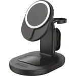 OtterBox 3-in-1 MagSafe belaidė įkrovimo stotelė - Radiant Night (juoda) - 7,5W iPhone, AirPods, Apple Watch