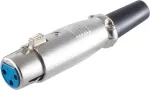 SHIVERPEAKS BASIC-S XLR moteri&scaron;kas sujungėjas su kabelio įtempimo mažinimu, 3 kontaktų, nikeliuotas cinko lydinys, litavimo prijungimas, BS55020
