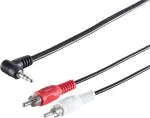 S/CONN maximum connectivity 3.5mm stereo kampinis jack &ndash; 2 RCA kabelis, 1,5 m 30842