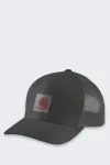 Carhartt Twill Mesh-Back Logo Patch Cap - juoda