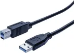 EXERTIS CONNECT USB 3.0 kabelis, USB-A male į USB-B male, 1,0 m, juodas, 5 Gbps 532464