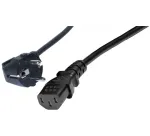 Exertis Connect maitinimo laidas su kampuotu Schuko ir IEC C13, 1 m, juodas 808008