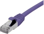 Exertis Connect 858515 Cat 6A S/FTP komutacinis kabelis, 0,5 m, violetinės spalvos, Slim Boot