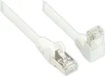 Good Connections 806W-003W Cat.6 S/FTP PiMF tinklo kabelis, 250 MHz, RJ45, 90&deg; kampu žemyn, baltas, 0,25 m