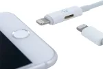 CYOO 2-in-1 Lightning įkrovimo ir garso adapterio kabelis - baltas